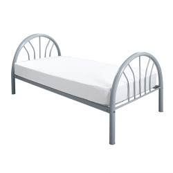 Carson Silver Metal Bed Frame
