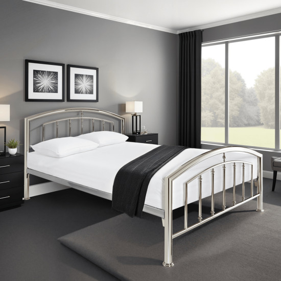 Dawson Chrome Metal Bed Frame