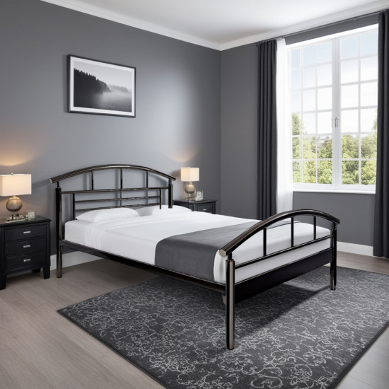 Houston Black Metal Bed Frame