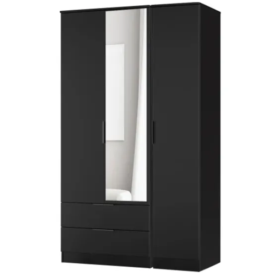 Erin Tall 3 Door 2 Drawer Mirror Wardrobe