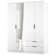 Erin Tall 4 Door 2 Drawer Mirror Wardrobe