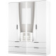 Erin Tall 4 Door 4 Drawer Mirror Wardrobe