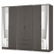 Erin Tall 6 Door 2 Drawer Mirrored Wardrobe