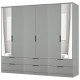 Erin Tall 6 Door 6 Drawer Mirrored Wardrobe