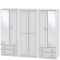Liberty 6 Door 4 Drawer Mirrored Wardrobe