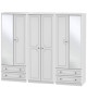Liberty 6 Door 4 Drawer Mirrored Wardrobe