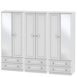 Liberty 6 Door 6 Drawer Mirrored Wardrobe