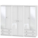 Liberty 6 Door 4 Drawer Mirrored Wardrobe