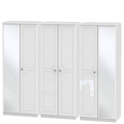 Liberty 6 Door Mirrored Wardrobe