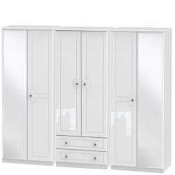 Liberty 6 Door 2 Drawer Mirrored Wardrobe