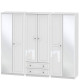 Liberty 6 Door 2 Drawer Mirrored Wardrobe