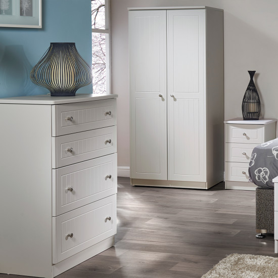 Miami 2 Drawer Mirrored Wardrobe