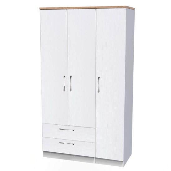 Siena 3 Door 2 Drawer Wardrobe