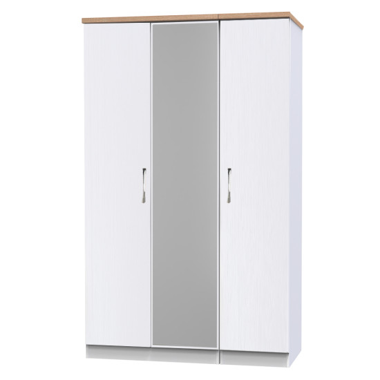 Siena 3 Door Mirrored Wardrobe