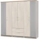 Siena 6 Door 2 Drawer Mirrored Wardrobe