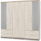 Siena 6 Door 4 Drawer Mirrored Wardrobe