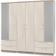 Siena 6 Door 4 Drawer Mirrored Wardrobe