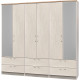 Siena 6 Door 6 Drawer Mirrored Wardrobe