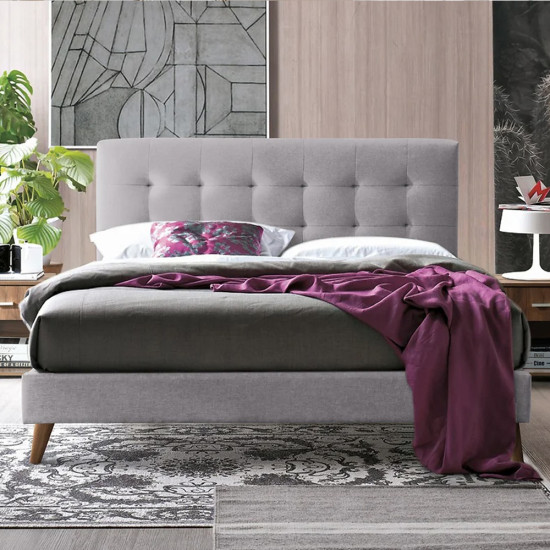 Novara Light Grey Bedframe