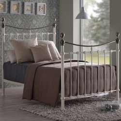 Elizabeth Ivory Metal Bedframe