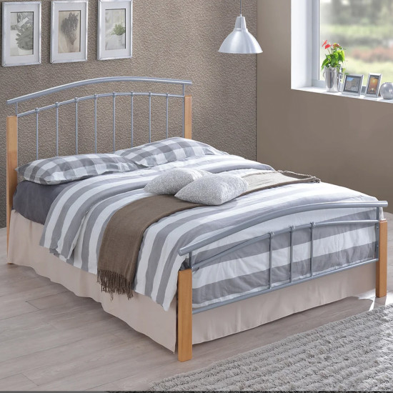 Tetras Silver Metal Bedframe