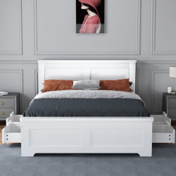 Conway White Wooden Bedframe