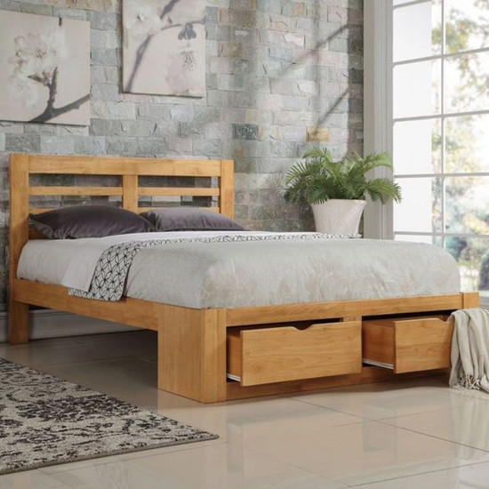 New Bretton Oak Wooden Bedframe