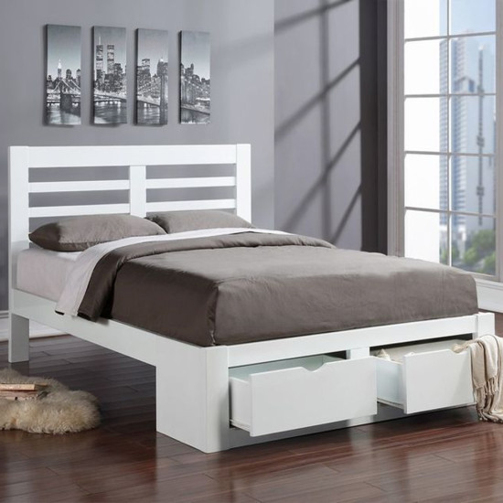 New Bretton White Wooden Bedframe