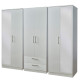 Destiny 6 Door 2 Drawer Mirrored Wardrobe