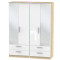 Mono 4 Door 4 Drawer Mirrored Wardrobe