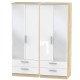 Mono 4 Door 4 Drawer Mirrored Wardrobe