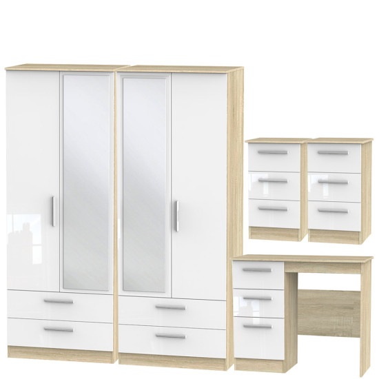 Mono 5 Piece Drawer Bedroom Set