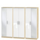 Mono 6 Door Mirrored Wardrobe