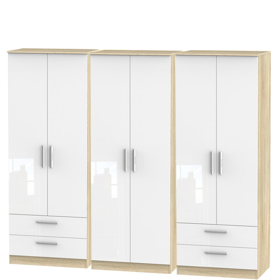 Mono 6 Door 4 Drawer Wardrobe