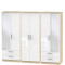 Mono 6 Door 4 Drawer Mirrored Wardrobe
