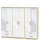 Mono 6 Door 4 Drawer Mirrored Wardrobe