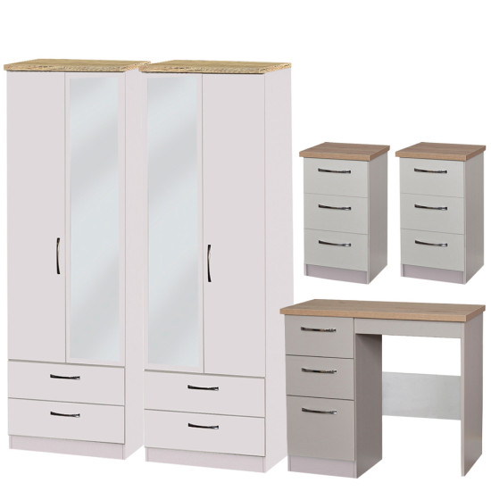 Siena 5 Piece Drawer Bedroom Set