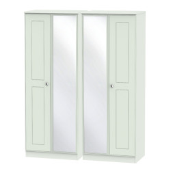 Verona Tall 4 Door Mirrored Wardrobe