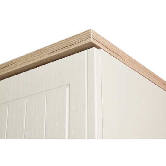 Venice Standard Triple Plain Small Drawer Wardrobe