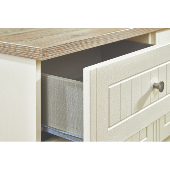 Venice Standard Triple 4 Drawer Mirrored Wardrobe 