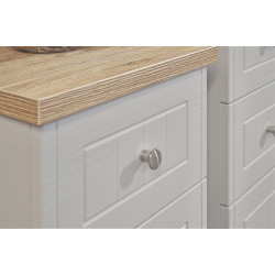 Venice Tall Triple Mirrored 2 Small Drawer Wardrobe
