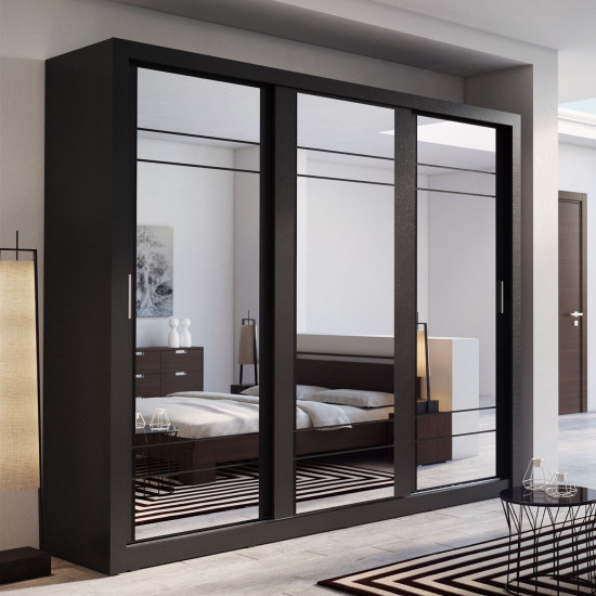 Florida Grey 250cm Sliding Wardrobe