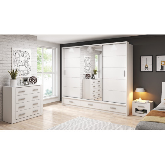 Arizona Grey 250cm Sliding Wardrobe