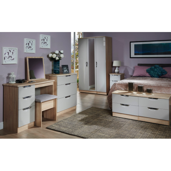 Canterbury 4 Door 2 Drawer Mirrored Wardrobe