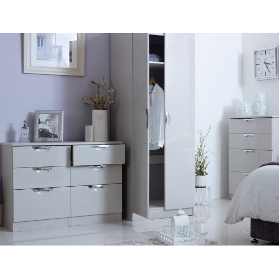 Canterbury Tall 2 Door Mirror Wardrobe