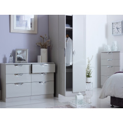 Canterbury 3 Door 2 Drawer Mirror Wardrobe
