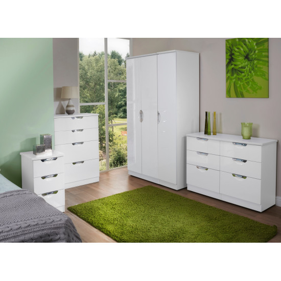 Canterbury Tall 3 Door 2 Drawer Wardrobe