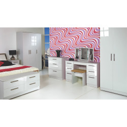 Michigan 4 Door 4 Drawer Mirror Wardrobe
