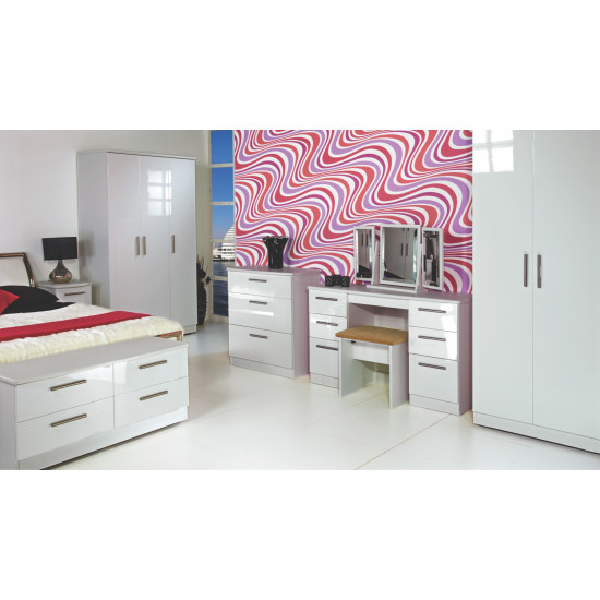 Michigan 4 Door 4 Drawer Mirror Wardrobe