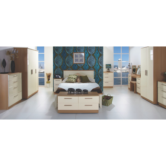 Michigan Tall 4 Door 4 Drawer Mirror Wardrobe